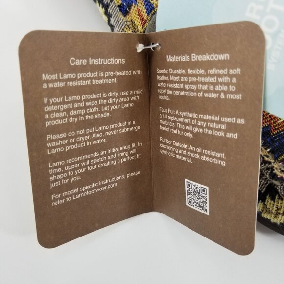 Lamo Size 5 Aztec Print Sherpa Lined Memory Foam Moccasin Slippers House Shoes - Picture 11 of 11